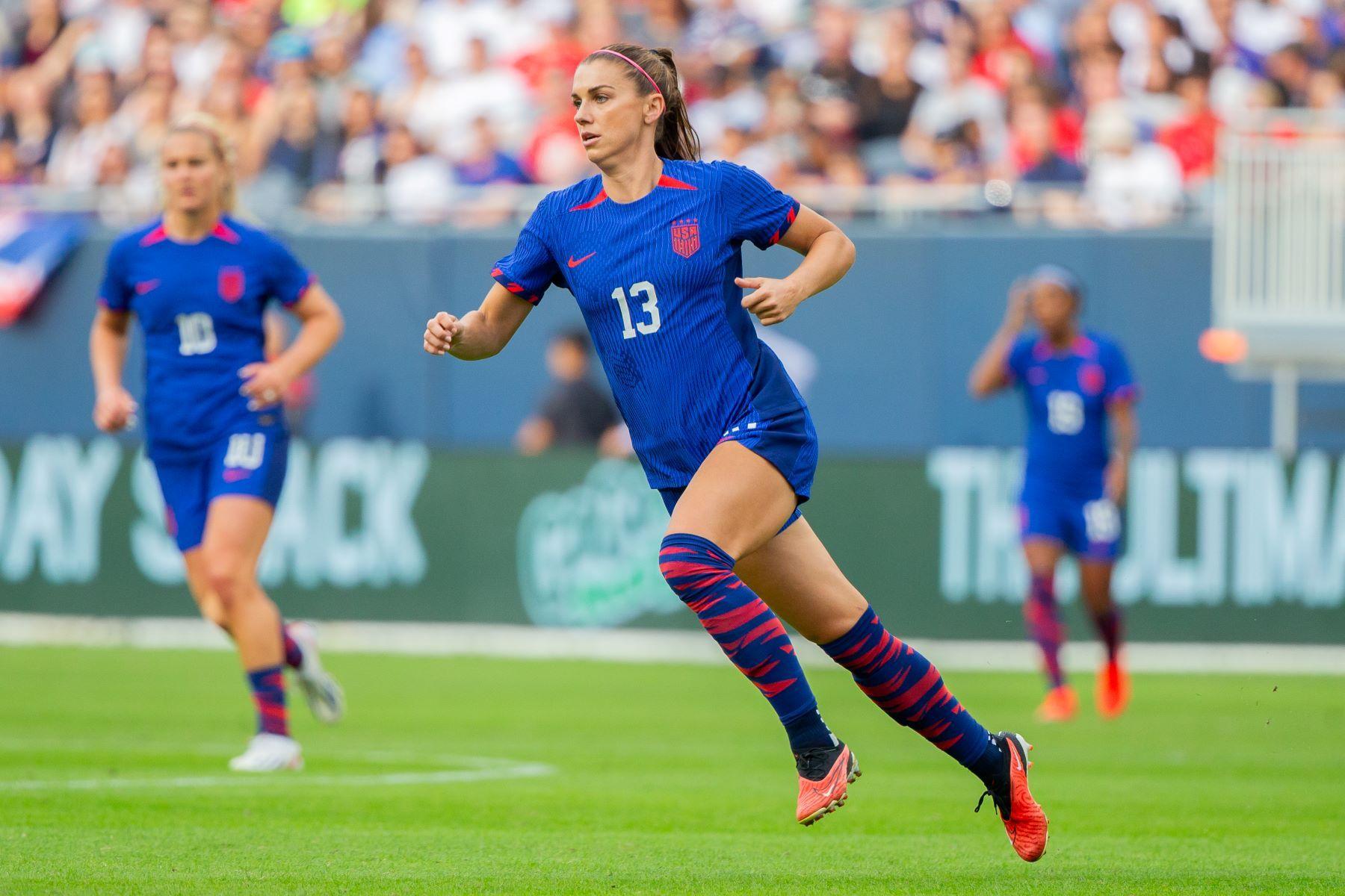 USA's Alex Morgan in action for her country