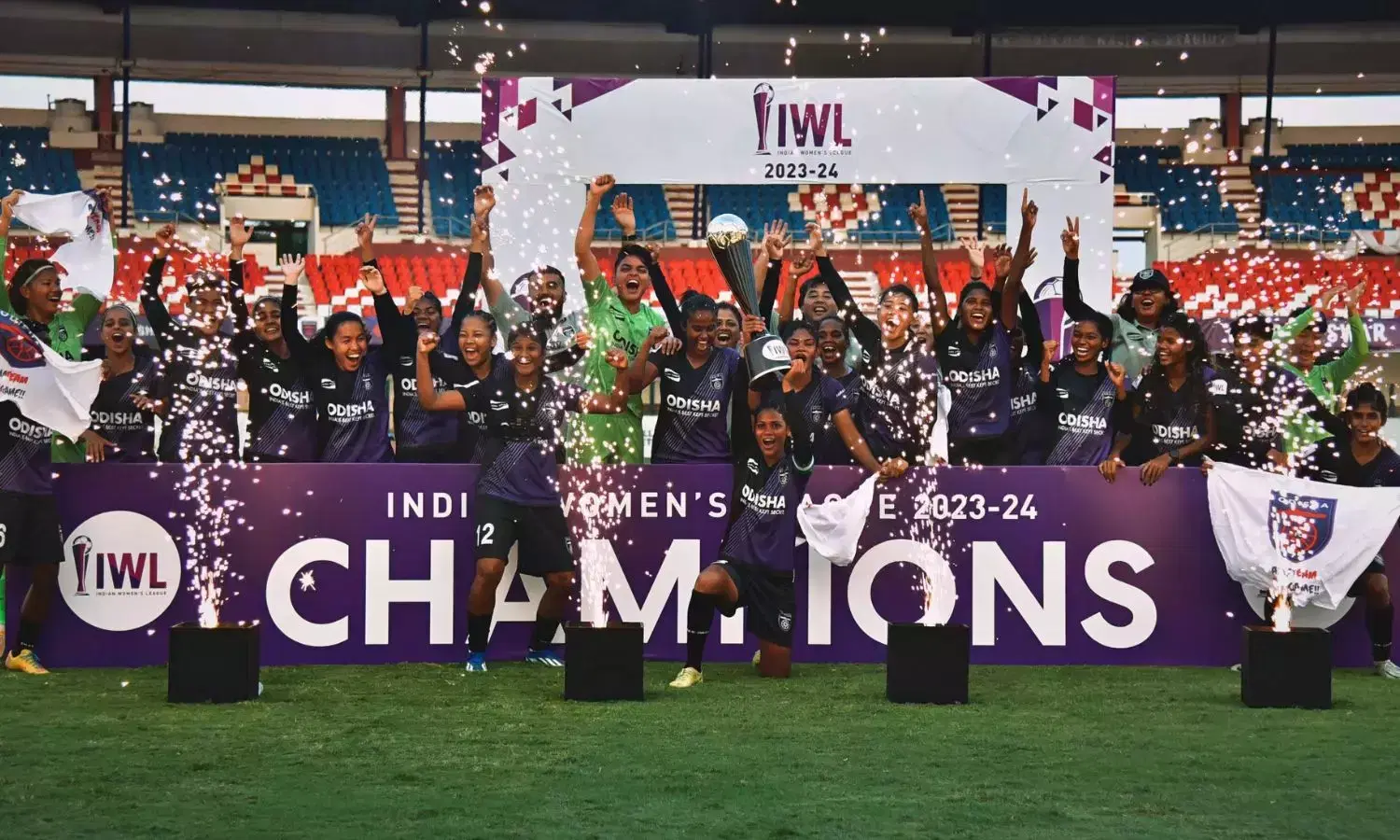 Odisha FC Women were crowned IWL 2023-24 Champions. (Image Courtesy | The Bridge)